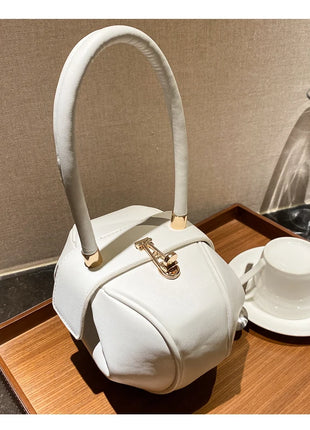 Bolso de mano con bola redonda para mujer, bolso de bolos de diseñador de marca, Mini bolsos de hombro de cuero PU, bolso de lujo para mujer, bolso para axila a la moda