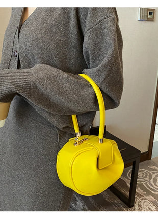 Bolso de mano con bola redonda para mujer, bolso de bolos de diseñador de marca, Mini bolsos de hombro de cuero PU, bolso de lujo para mujer, bolso para axila a la moda