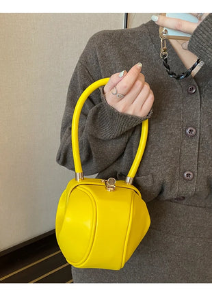 Bolso de mano con bola redonda para mujer, bolso de bolos de diseñador de marca, Mini bolsos de hombro de cuero PU, bolso de lujo para mujer, bolso para axila a la moda