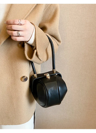 Bolso de mano con bola redonda para mujer, bolso de bolos de diseñador de marca, Mini bolsos de hombro de cuero PU, bolso de lujo para mujer, bolso para axila a la moda