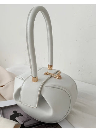 Bolso de mano con bola redonda para mujer, bolso de bolos de diseñador de marca, Mini bolsos de hombro de cuero PU, bolso de lujo para mujer, bolso para axila a la moda