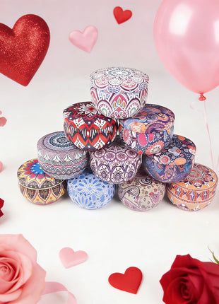 1 paquete de velas de aromaterapia con fragancia de jamón, velas de aromaterapia con lata pequeña, disponible en una flor de té blanca, hierba de cola de zorra, jazmín, vainilla, fresía, aroma de leche de coco