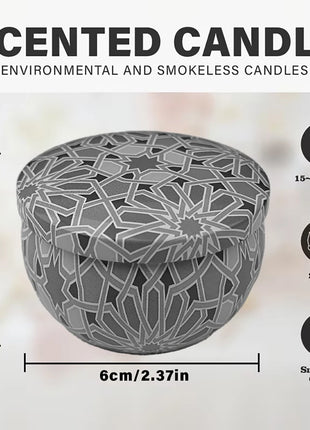 1 paquete de velas de aromaterapia con fragancia de jamón, velas de aromaterapia con lata pequeña, disponible en una flor de té blanca, hierba de cola de zorra, jazmín, vainilla, fresía, aroma de leche de coco