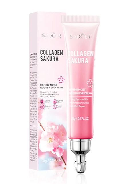 SADOER Sakura crema de ojos Anti ojeras eliminación de ojos bolsas reafirmantes cremas hidratantes para ojos belleza ojos cuidado de la piel