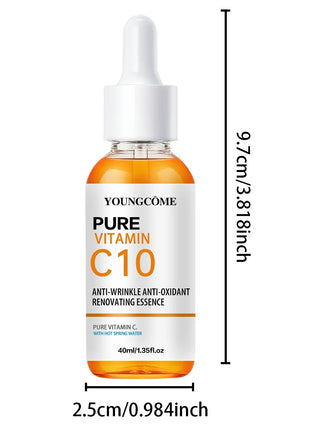 Esencia Facial de vitamina C, ácido hialurónico, suero iluminador de piel oscura, se desvanece, líneas finas, reparación hidratante, suero opaco, cuidado de la piel Facial
