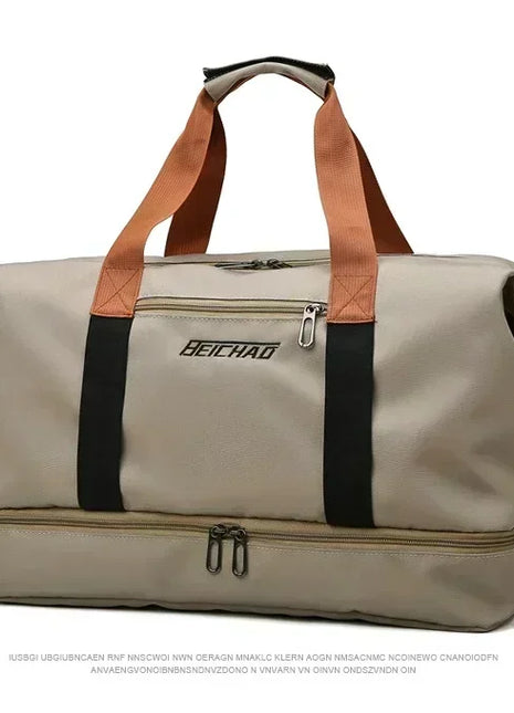 Bolsa de gimnasio de viaje de gran capacidad, equipaje de corta distancia, bolsas de Fitness portátiles, bolsos de hombro tipo bandolera, deportes para hombres, impermeable B