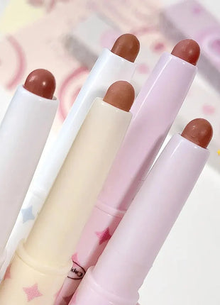 Pintalabios perlado mate de terciopelo, delineador de labios de doble punta, labios completos, delineador de labios desnudo, encantador, dulce, perrito