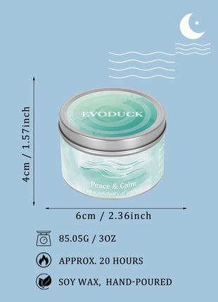 Velas perfumadas de 3 oz, aroma de lavanda y manzanilla con cristales curativos, ideales para regalos navideños, Navidad/Halloween y decoración del hogar