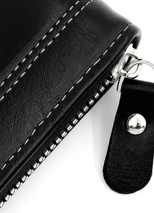 Cartera de cuero para hombre, monedero de lujo para hombre, tarjeteros con cremallera y bolsillo para monedas, billeteras Rfid, regalos para hombre, bolsa de dinero