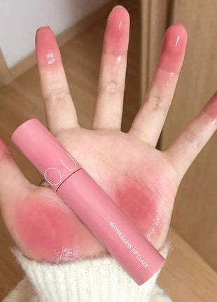 Cappuvini brillo de agua transparente de cuatro colores brillo de labios jugo hidratante brillo de labios fácil de aplicar lápiz labial de maquillaje de larga duración