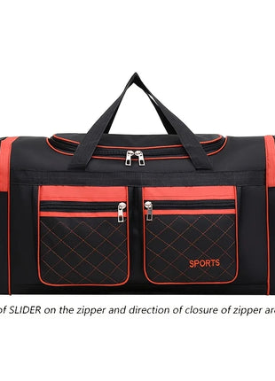 Bolsa de viaje de gran capacidad, estilo informal, múltiples compartimentos y bolsillos, perfecta para viajes cortos, bolsa de viaje deportiva