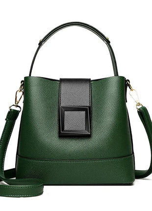 Elegant Solid Color Bucket Bag with Adjustable Shoulder Strap Versatile Crossbody Handbag for Women, Lightweight with Zipper.