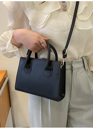 Elegante bolso negro con asas dobles, bolso cruzado elegante, bolso pequeño retro y elegante para mujeres y niñas, uso diario, trabajo, fiesta