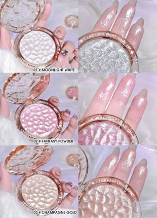 Paleta de contorno de brillo, polvo de alto brillo, brillo natural, corrector de contorno, luz duradera