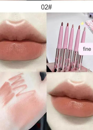 Delineador de labios desnudo con pincel de labios Cappuvini Maquillaje de labios de estilo coreano Lápiz labial mate de terciopelo de larga duración