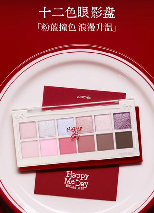 Joocyee-Juego de cosméticos de la serie limitada de cumpleaños, esmalte de labios rojo en polvo, crema colorete, brillo de labios, crema de manos, caja de regalo de cumpleaños