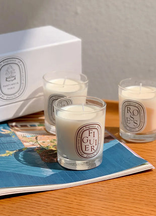 Vela de aromaterapia, velas aromáticas de plantas naturales, fragancia francesa, regalo aromático de compañero de aire duradero fresco y elegante