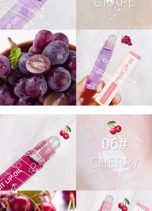 Aceite labial roll-on, brillo labial hidratante e hidratante, bálsamo labial nutritivo líquido para labios suaves y suaves, brillo duradero