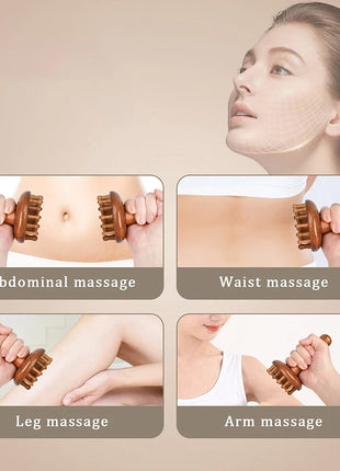 Masajeador de setas de madera, herramienta de masaje Manual, herramientas de masaje de setas de madera, tensión muscular, grasa Local Gua Sha para uso completo del cuerpo