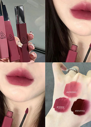 Cappuvini Matte Velvet Lip Glaze Hidratante Suave Lápiz labial de larga duración Maquillaje Brillo de labios