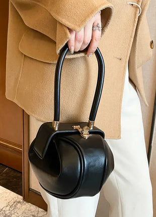 Bolso de mano con bola redonda para mujer, bolso de bolos de diseñador de marca, Mini bolsos de hombro de cuero PU, bolso de lujo para mujer, bolso para axila a la moda