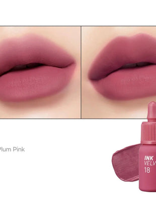 PERIPERA INK VELVET, Textura de Terciopelo, Suave y No Resecante, Acabado Mate, Larga Duración y Alta Pigmentación, Estilo Moderno, K-Beauty, Maquillaje Coreano