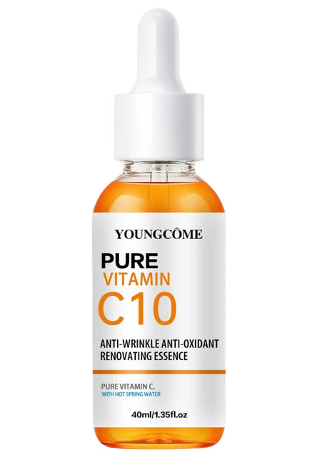 Esencia Facial de vitamina C, ácido hialurónico, suero iluminador de piel oscura, se desvanece, líneas finas, reparación hidratante, suero opaco, cuidado de la piel Facial