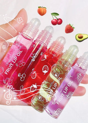 Aceite labial roll-on, brillo labial hidratante e hidratante, bálsamo labial nutritivo líquido para labios suaves y suaves, brillo duradero