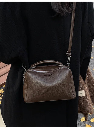 Nuevos bolsos cruzados de moda, bolso de cuero PU para mujer, bolso de mano Simple de alta calidad, bolso Boston Vintage, bolsos de hombro para mujer