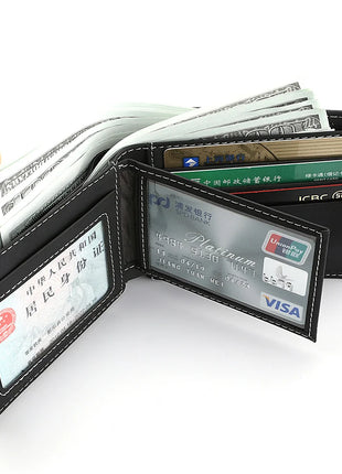 Cartera para hombre, cartera corta para hombre, moda juvenil, personalidad, cuero Pu, tarjetero, tarjetero, cartera plegable