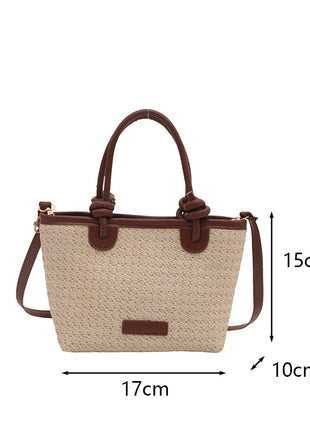 Nuevos bolsos cruzados tejidos de paja para mujer, bolsos de hombro tipo Bombonera para vacaciones de verano, bolsos de playa para verano