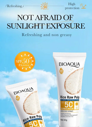 Crema de protección solar Facial SPF 50+, loción Solar protectora corporal de larga duración, no grasa, previene quemaduras solares, protección UV, bloqueador solar