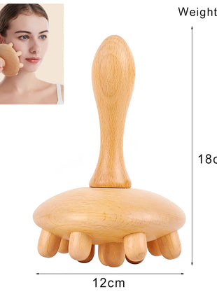 Herramientas de masaje de madera, masajeador de drenaje linfático de madera, herramientas anticelulíticas para dar forma al cuerpo para belleza, Gua Sha, alivio muscular dolorido