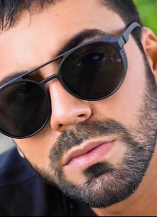 2024 gafas de sol clásicas de estilo Steampunk para hombres y mujeres, gafas de sol redondas Retro de diseñador de marca, gafas para pescar al aire libre UV400