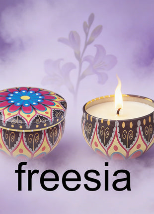 1 paquete de velas de aromaterapia con fragancia de jamón, velas de aromaterapia con lata pequeña, disponible en una flor de té blanca, hierba de cola de zorra, jazmín, vainilla, fresía, aroma de leche de coco