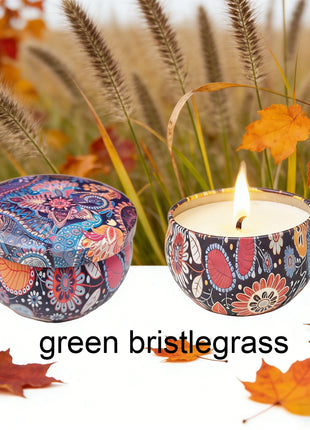 1 paquete de velas de aromaterapia con fragancia de jamón, velas de aromaterapia con lata pequeña, disponible en una flor de té blanca, hierba de cola de zorra, jazmín, vainilla, fresía, aroma de leche de coco