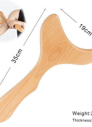 Herramientas de masaje de madera, masajeador de drenaje linfático de madera, herramientas anticelulíticas para dar forma al cuerpo para belleza, Gua Sha, alivio muscular dolorido