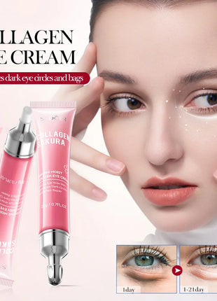 SADOER Sakura crema de ojos Anti ojeras eliminación de ojos bolsas reafirmantes cremas hidratantes para ojos belleza ojos cuidado de la piel