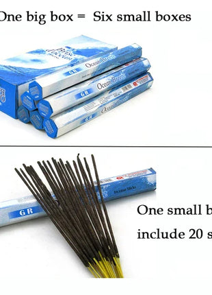 Palillos de incienso indio, aromas surtidos, lavanda, salvia, Yoga, meditación, relajación, atmósfera, palitos fragantes para Aroma casero