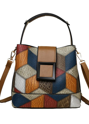 Elegant Solid Color Bucket Bag with Adjustable Shoulder Strap Versatile Crossbody Handbag for Women, Lightweight with Zipper.