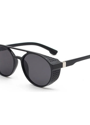 2024 gafas de sol clásicas de estilo Steampunk para hombres y mujeres, gafas de sol redondas Retro de diseñador de marca, gafas para pescar al aire libre UV400