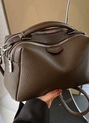 Nuevos bolsos cruzados de moda, bolso de cuero PU para mujer, bolso de mano Simple de alta calidad, bolso Boston Vintage, bolsos de hombro para mujer