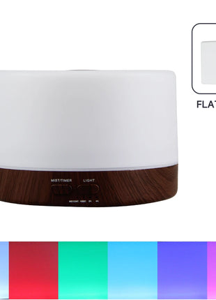 Difusor de aceites esenciales de 500ml, difusor silencioso de niebla aromática, difusor de aroma, humidificador de aire ultrasónico con Control remoto de grano de madera