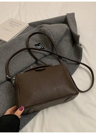 Nuevos bolsos cruzados de moda, bolso de cuero PU para mujer, bolso de mano Simple de alta calidad, bolso Boston Vintage, bolsos de hombro para mujer