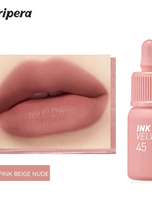 PERIPERA INK VELVET, Textura de Terciopelo, Suave y No Resecante, Acabado Mate, Larga Duración y Alta Pigmentación, Estilo Moderno, K-Beauty, Maquillaje Coreano