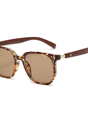 Gafas de sol clásicas de grano de madera para hombre y mujer, lentes de sol cuadradas de gran tamaño Retro, moda masculina y femenina, gafas de sol para conducir para vacaciones de verano