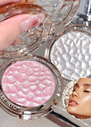 Paleta de contorno de brillo, polvo de alto brillo, brillo natural, corrector de contorno, luz duradera