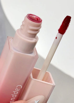 Cappuvini Nude Water Mist Lip Glaze Matte Velvet White Lip Gloss Lápiz labial de larga duración