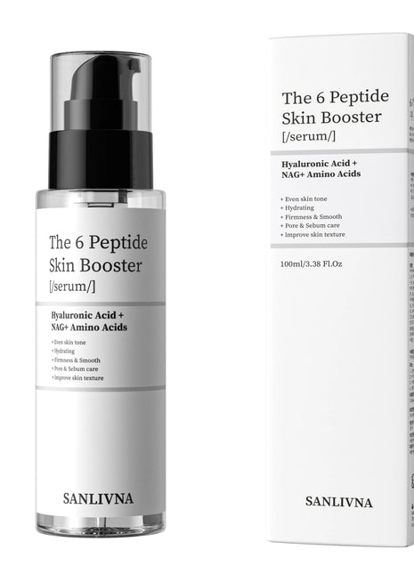 Suero de colágeno para la piel de 6 péptidos, suero facial hidratante de niacinamida y ácido hialurónico para todo tipo de piel, cuidado de la piel