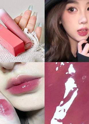 Cappuvini brillo de agua transparente de cuatro colores brillo de labios jugo hidratante brillo de labios fácil de aplicar lápiz labial de maquillaje de larga duración